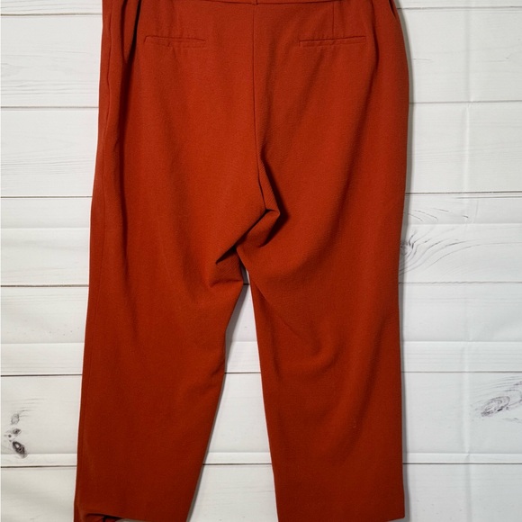 Bar III Burnt Orange Rust Tie Waist Crepe Cropped Dress Pants size 18W - Picture 3 of 7